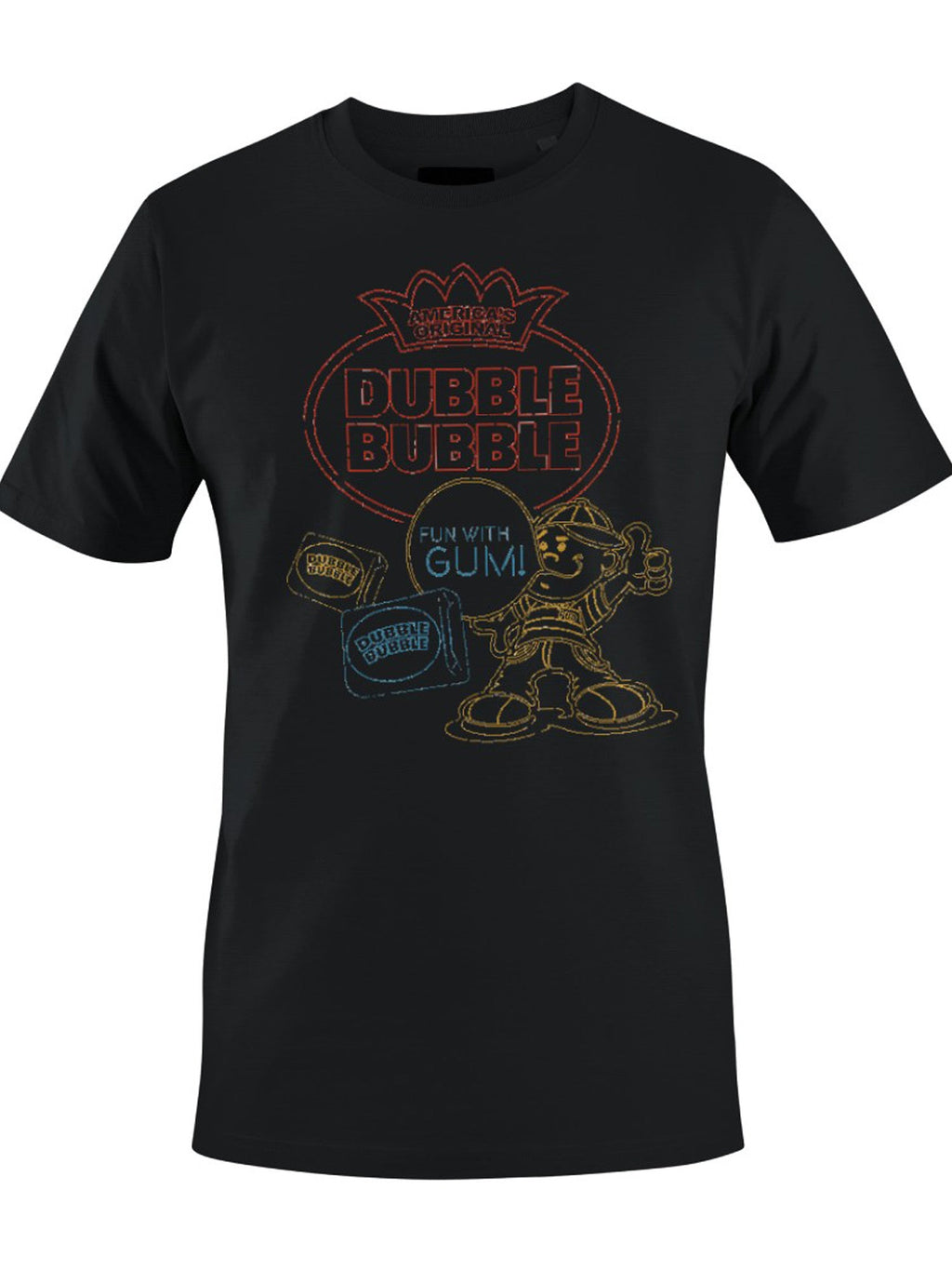 Officially Licensed Dubble Bubble Classic Gum Advertisement Men's T-shirt