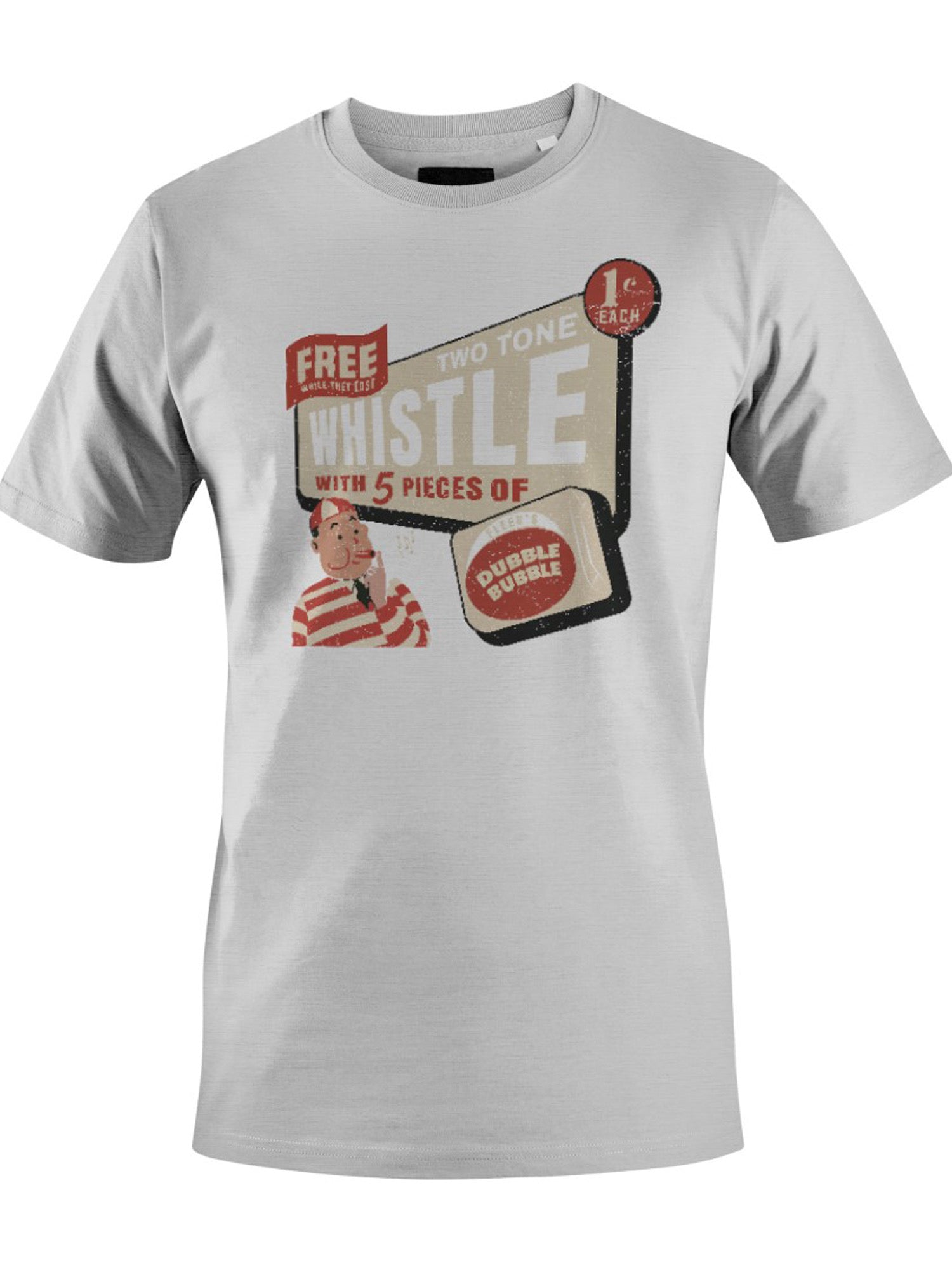 Officially Licensed Dubble Bubble Retro Whistle Ad Men's T-shirt