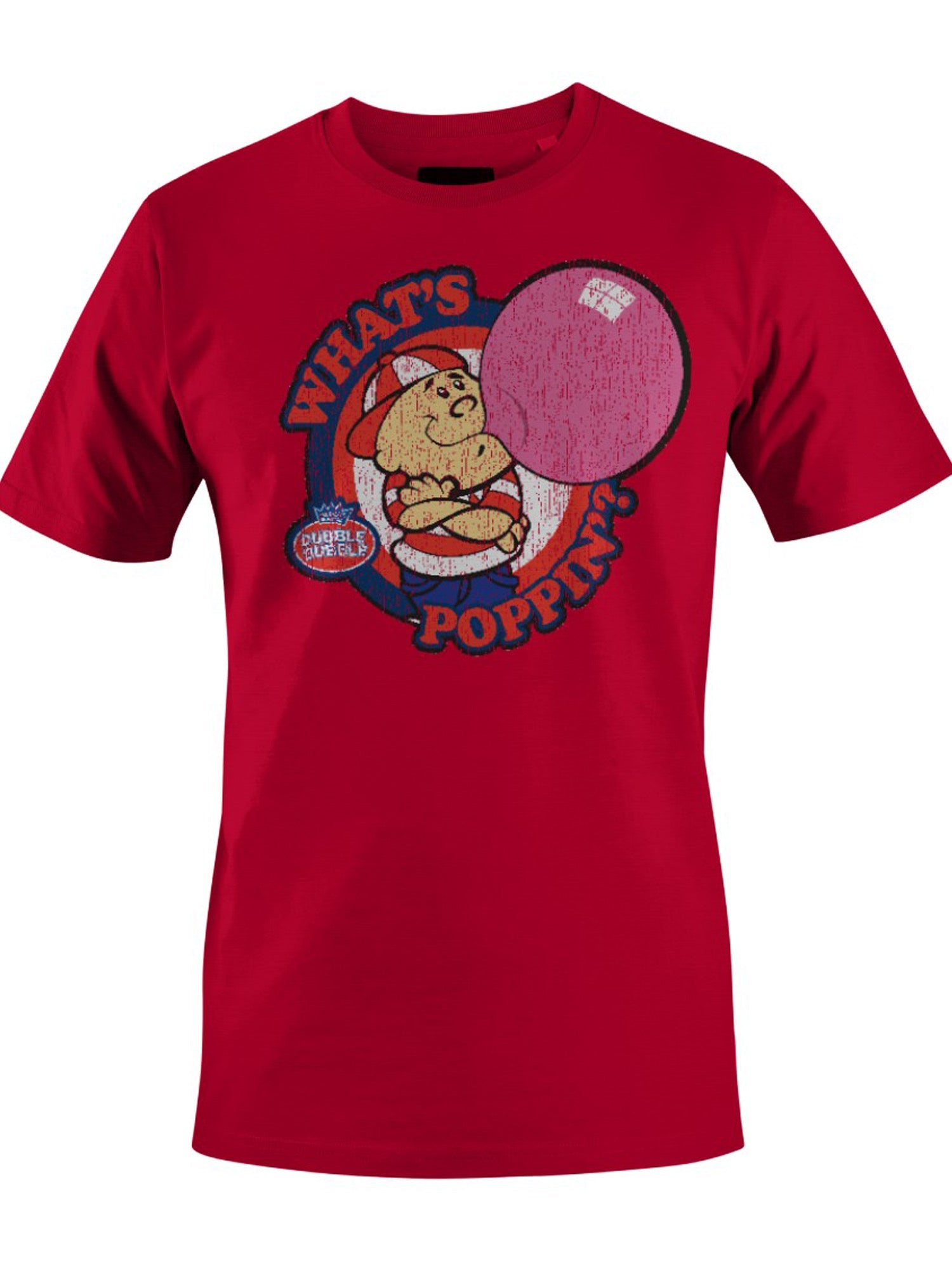 Officially Licensed Dubble Bubble What's Poppin' Vintage Gum Cartoon Men's T-shirt