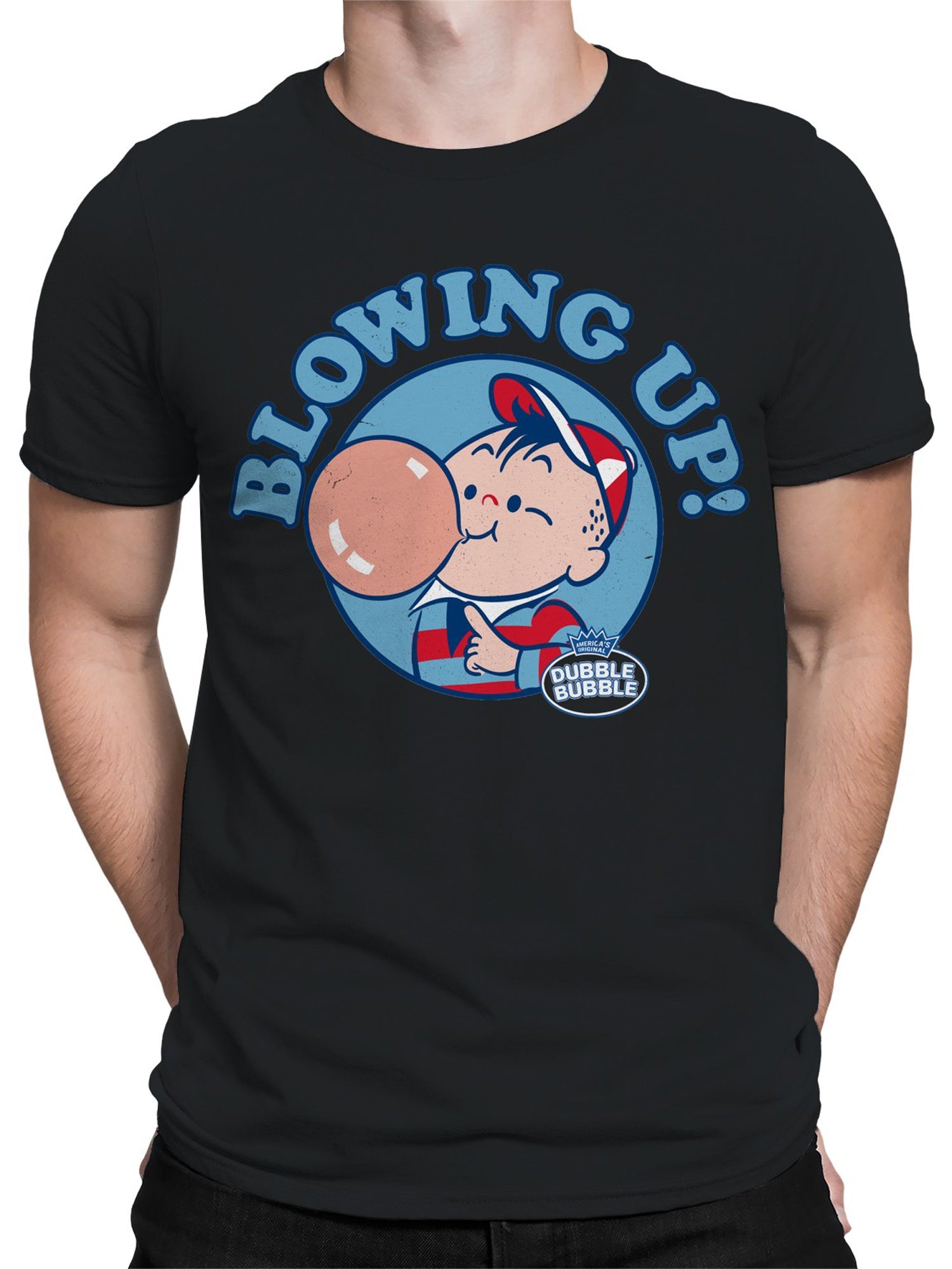 Officially Licensed Dubble Bubble Blowing Up with Dubble Bubble Men's T-shirt