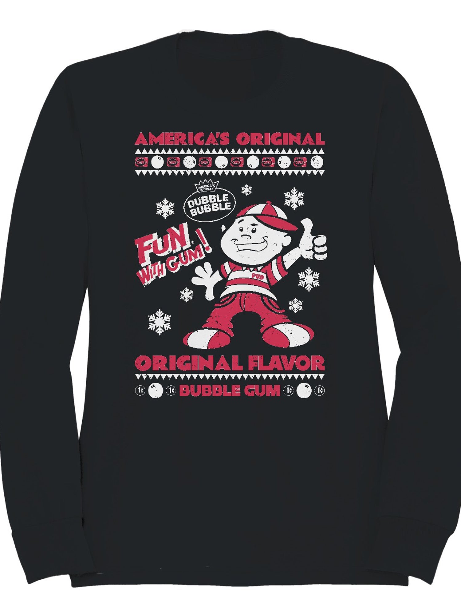 Officially Licensed Dubble Bubble Fun with Gum Poster Men's Sweatshirt