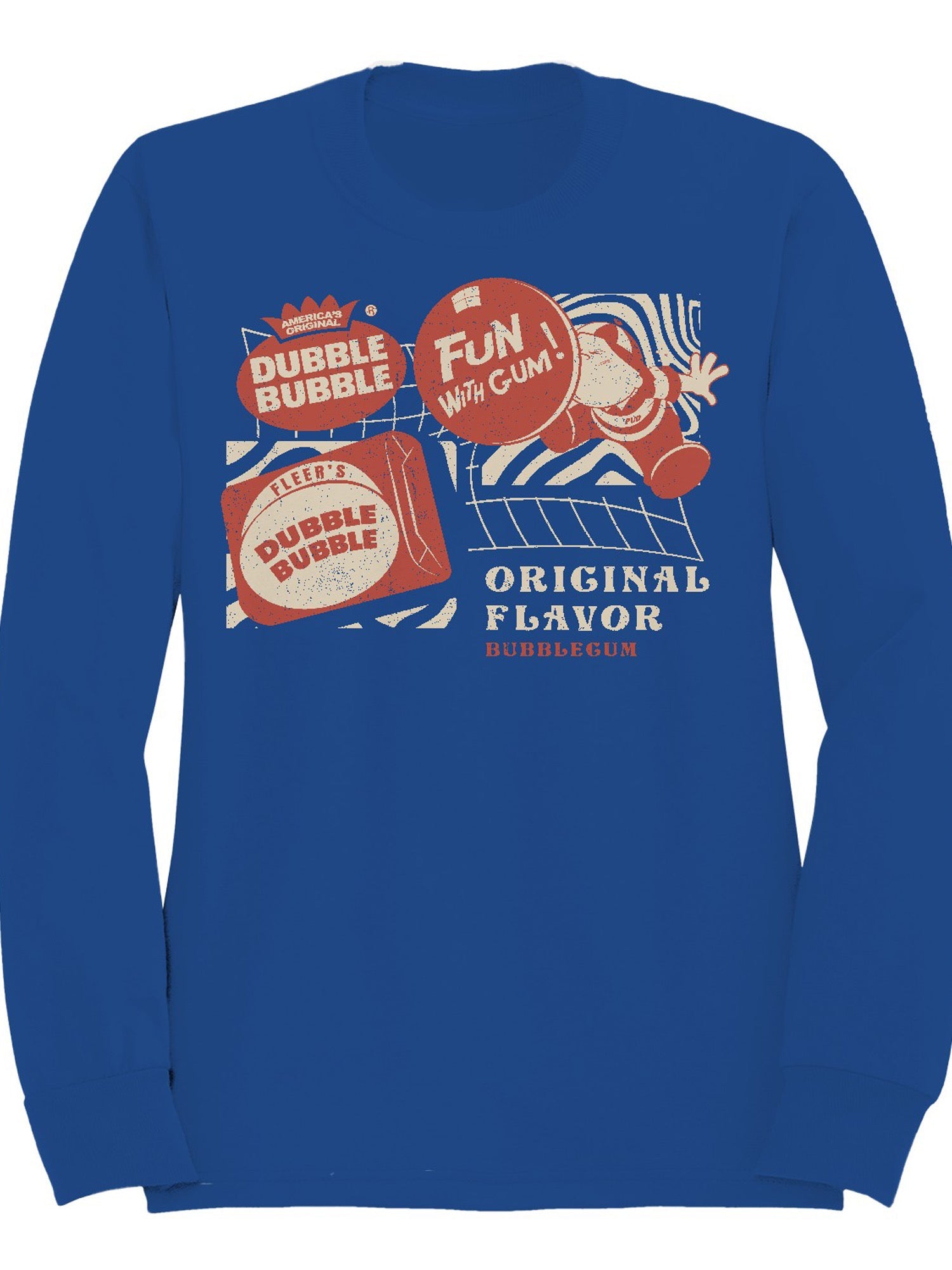 Officially Licensed Dubble Bubble Retro Gum Packaging Design Men's Sweatshirt