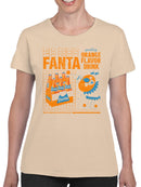 Officially Licensed Fanta Retro Orange Drink Poster Women's T-shirt