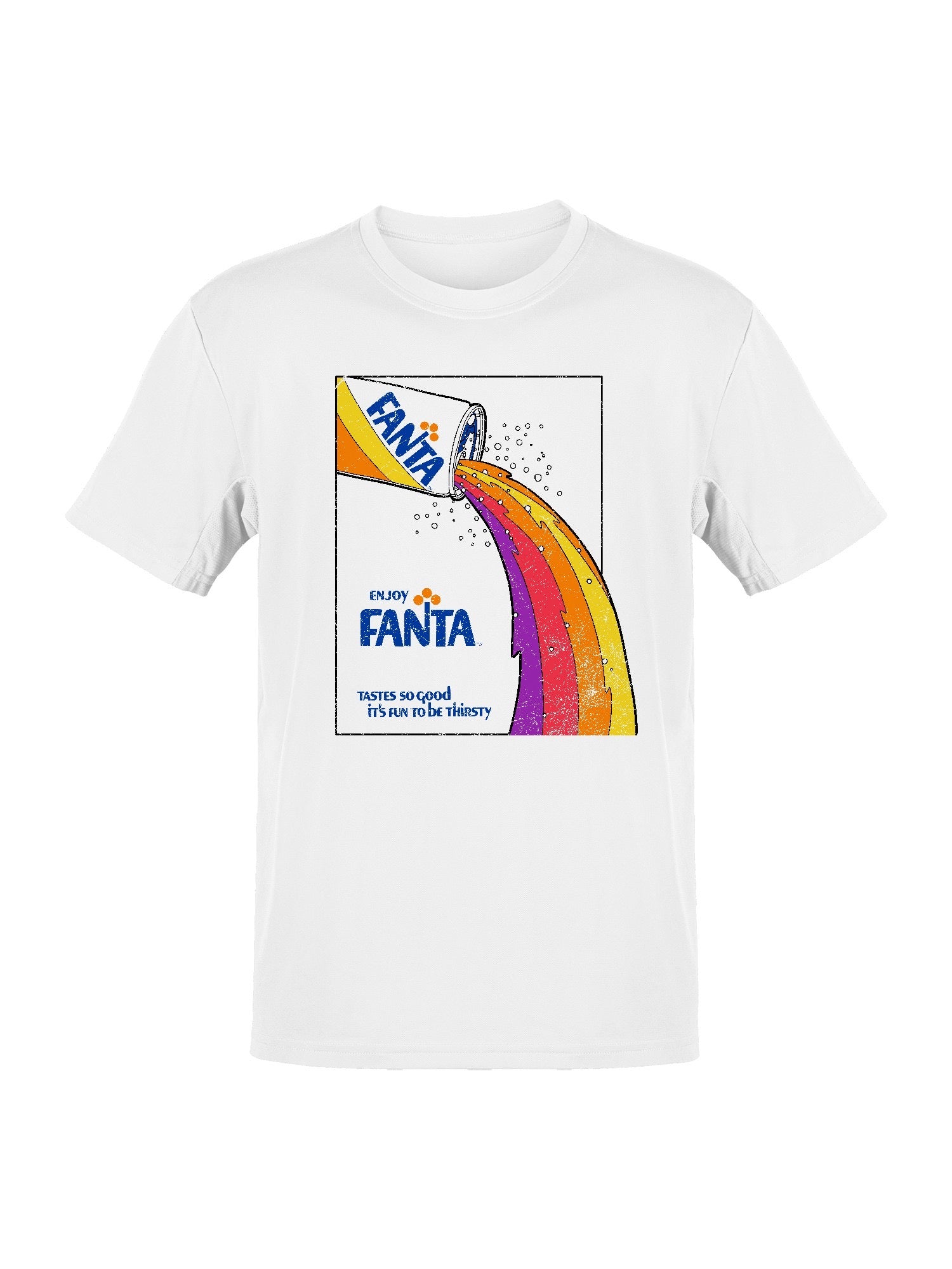 Officially Licensed Fanta Retro Advertisement with Rainbow Pour Women's T-shirt