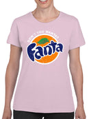 Officially Licensed Fanta Distressed Logo with Slogan Women's T-shirt