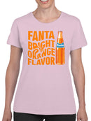 Officially Licensed Fanta Bright Orange Flavor Retro Poster Women's T-shirt