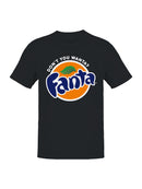 Officially Licensed Fanta Logo with Slogan Men's T-shirt