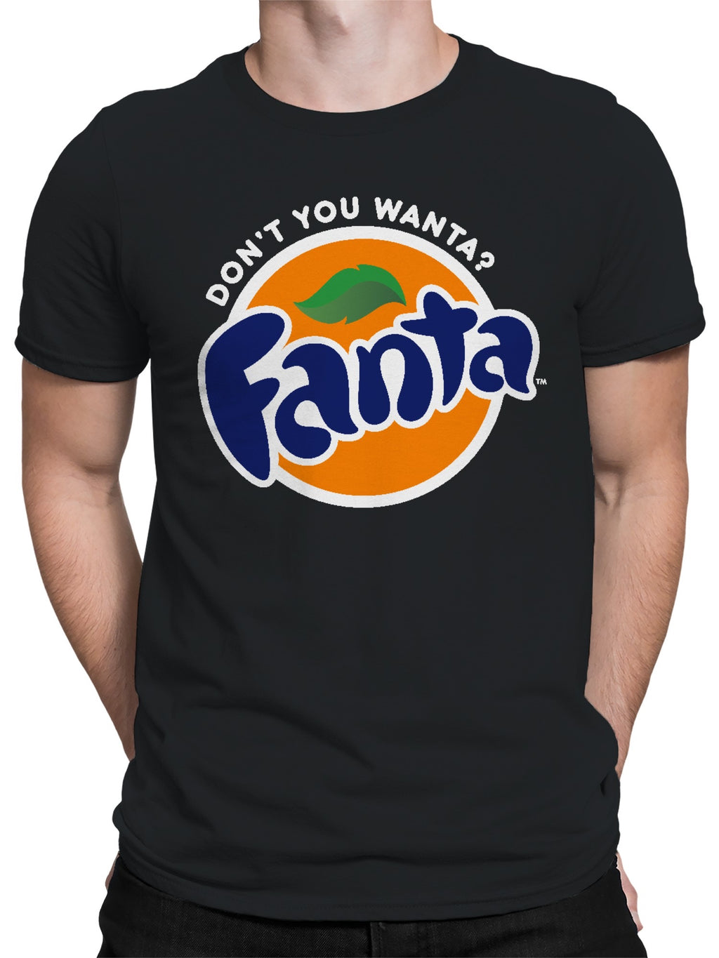 Officially Licensed Fanta Logo with Slogan Men's T-shirt