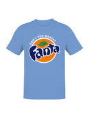 Officially Licensed Fanta Logo with Slogan Men's T-shirt