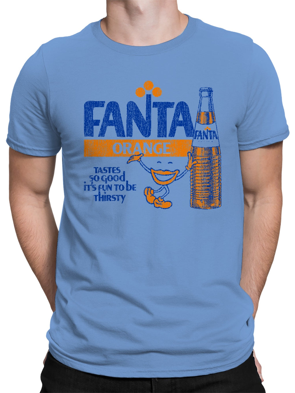 Officially Licensed Fanta Vintage Orange Advertisement Men's T-shirt