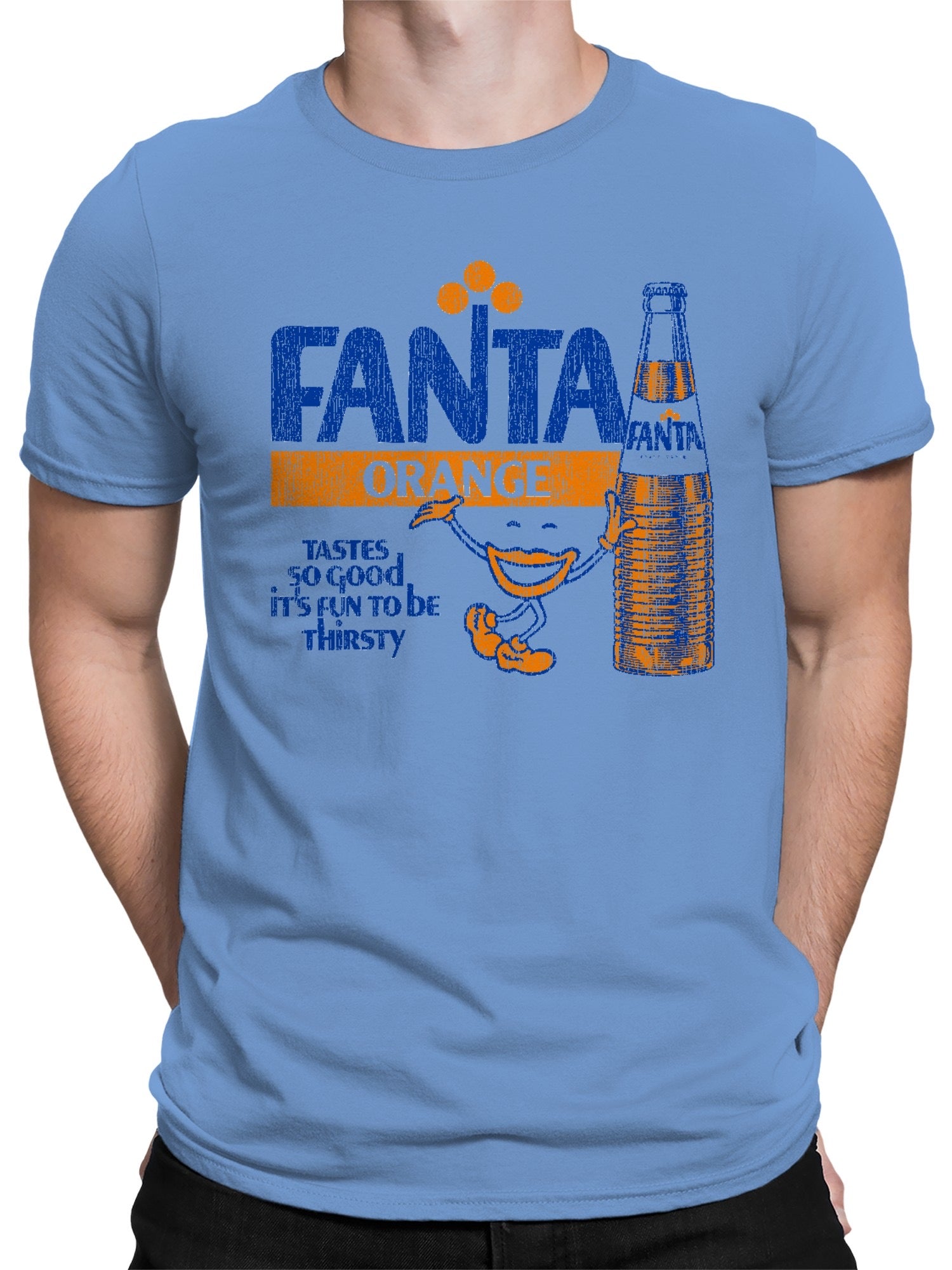 Officially Licensed Fanta Vintage Orange Advertisement Men's T-shirt