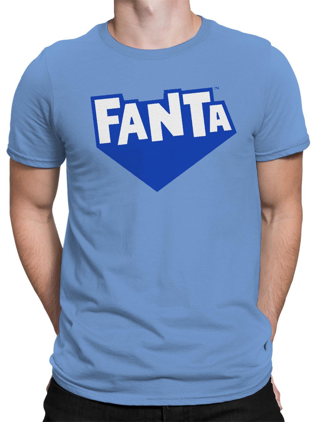 Officially Licensed Fanta Logo in Blue Men's T-shirt