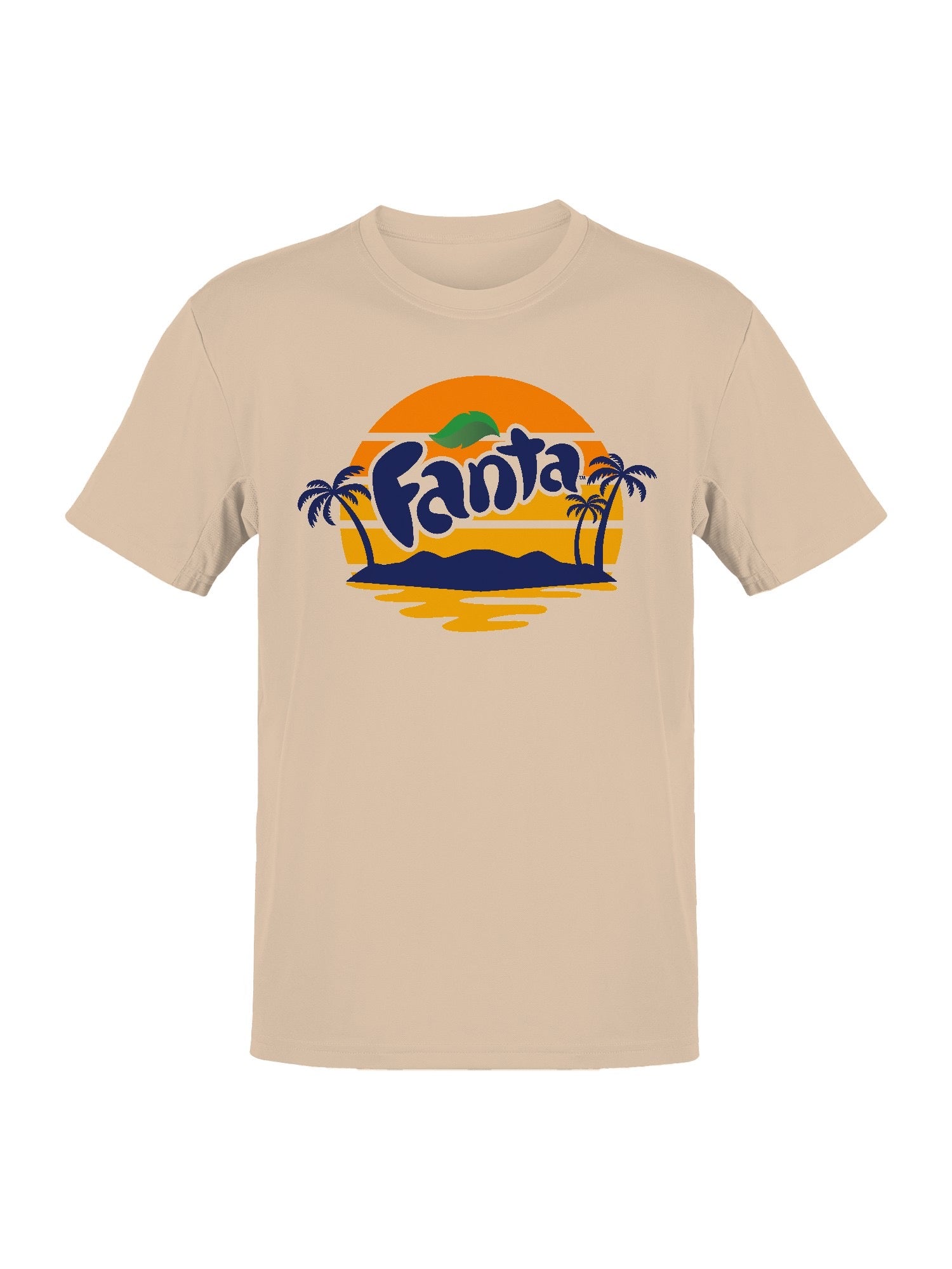 Officially Licensed Fanta Tropical Sunset Logo beach Men's T-shirt