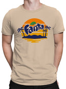 Officially Licensed Fanta Tropical Sunset Logo beach Men's T-shirt