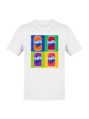 Officially Licensed Fanta Pop Art Style Cans Men's T-shirt