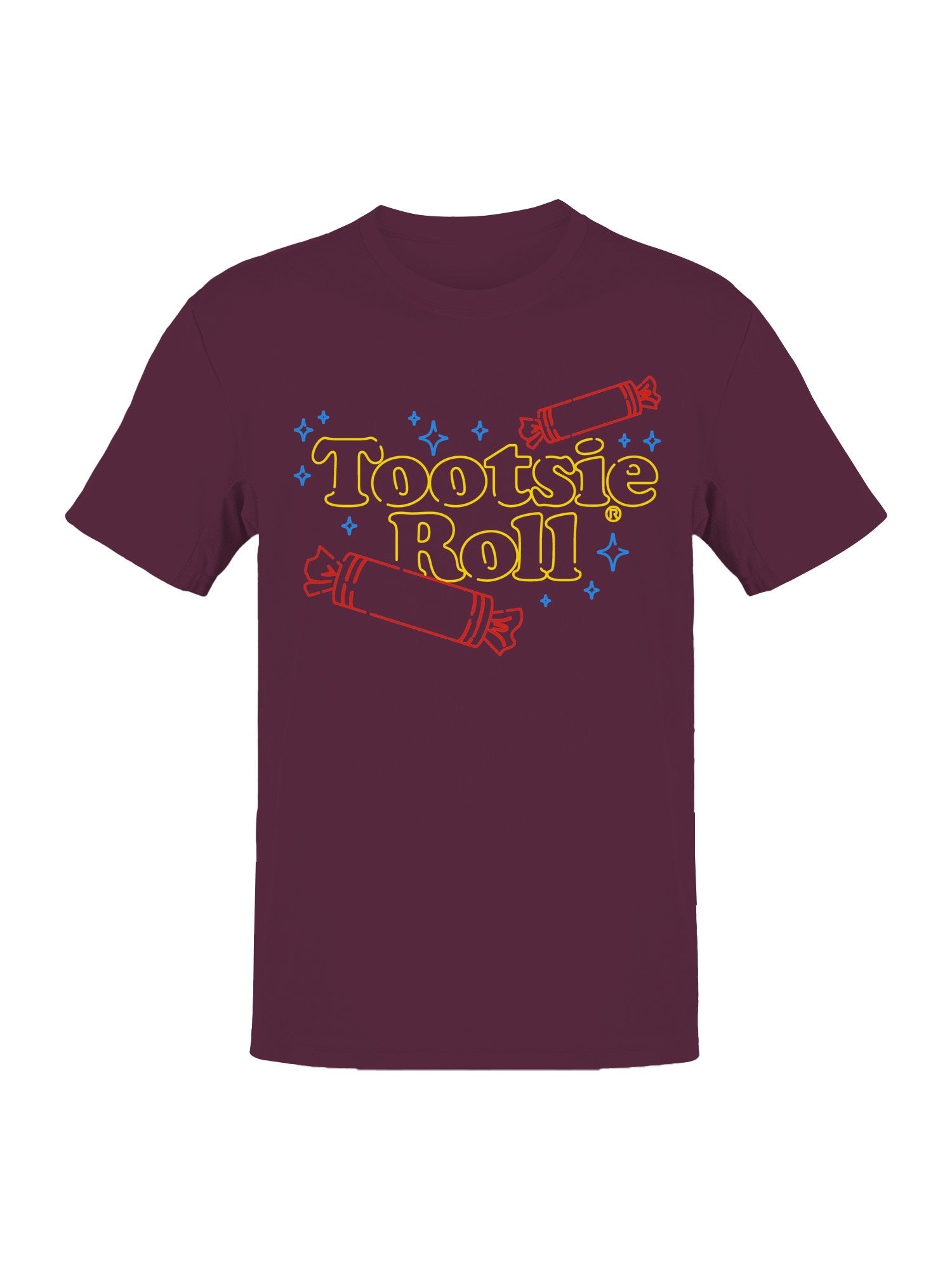Officially Licensed Tootsie Roll Vibrant Neon Design Men's T-shirt