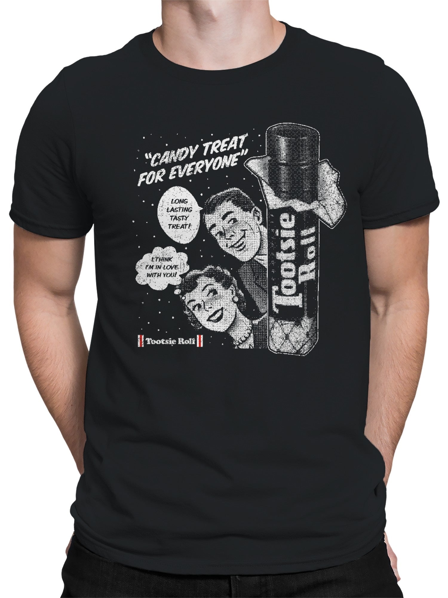 Officially Licensed Tootsie Roll Retro Advertisement Men's T-shirt