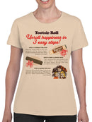 Officially Licensed Tootsie Roll Unroll Happiness  Women's T-shirt