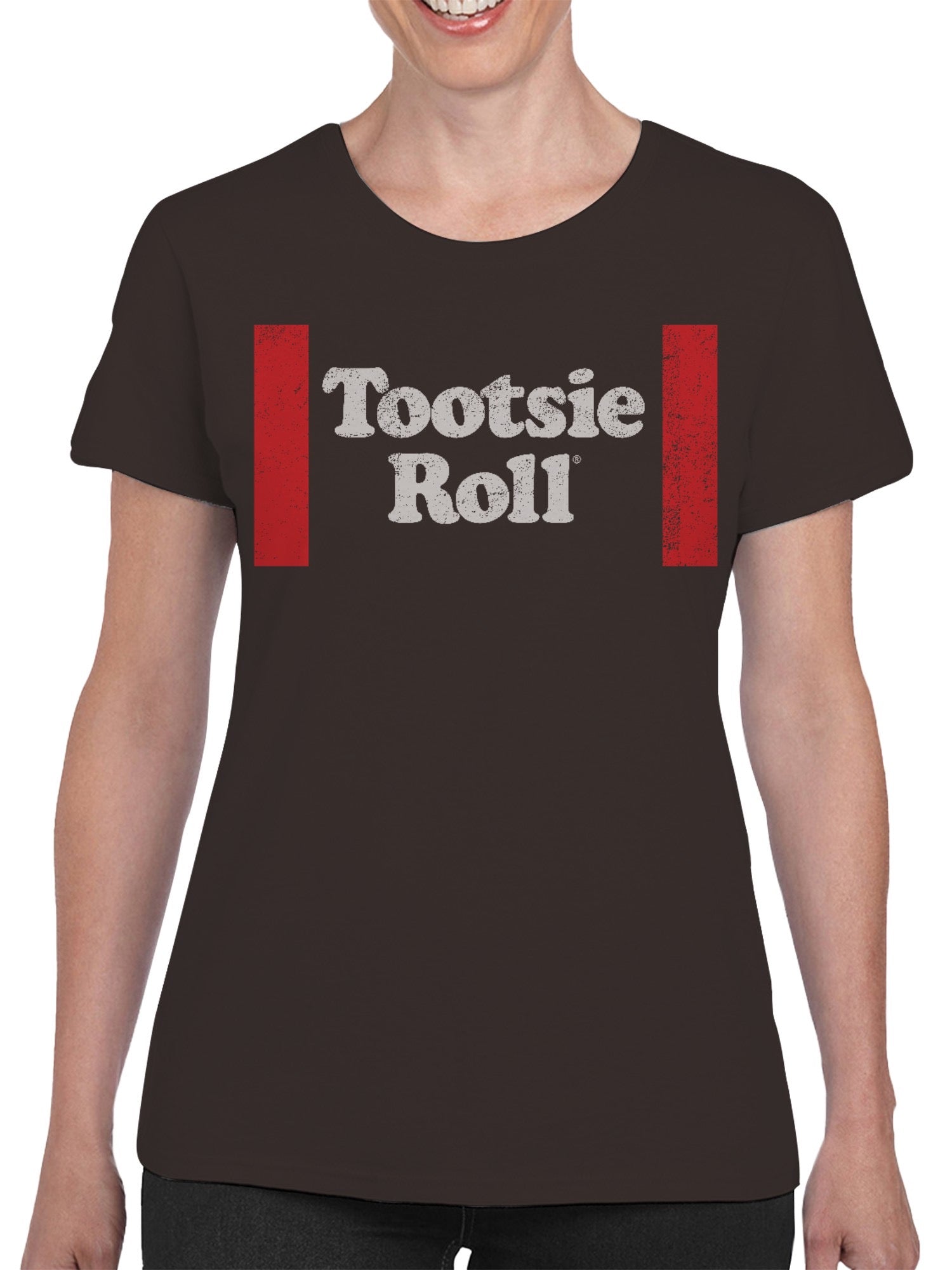Officially Licensed Tootsie Roll Vertical Logo Women's T-shirt