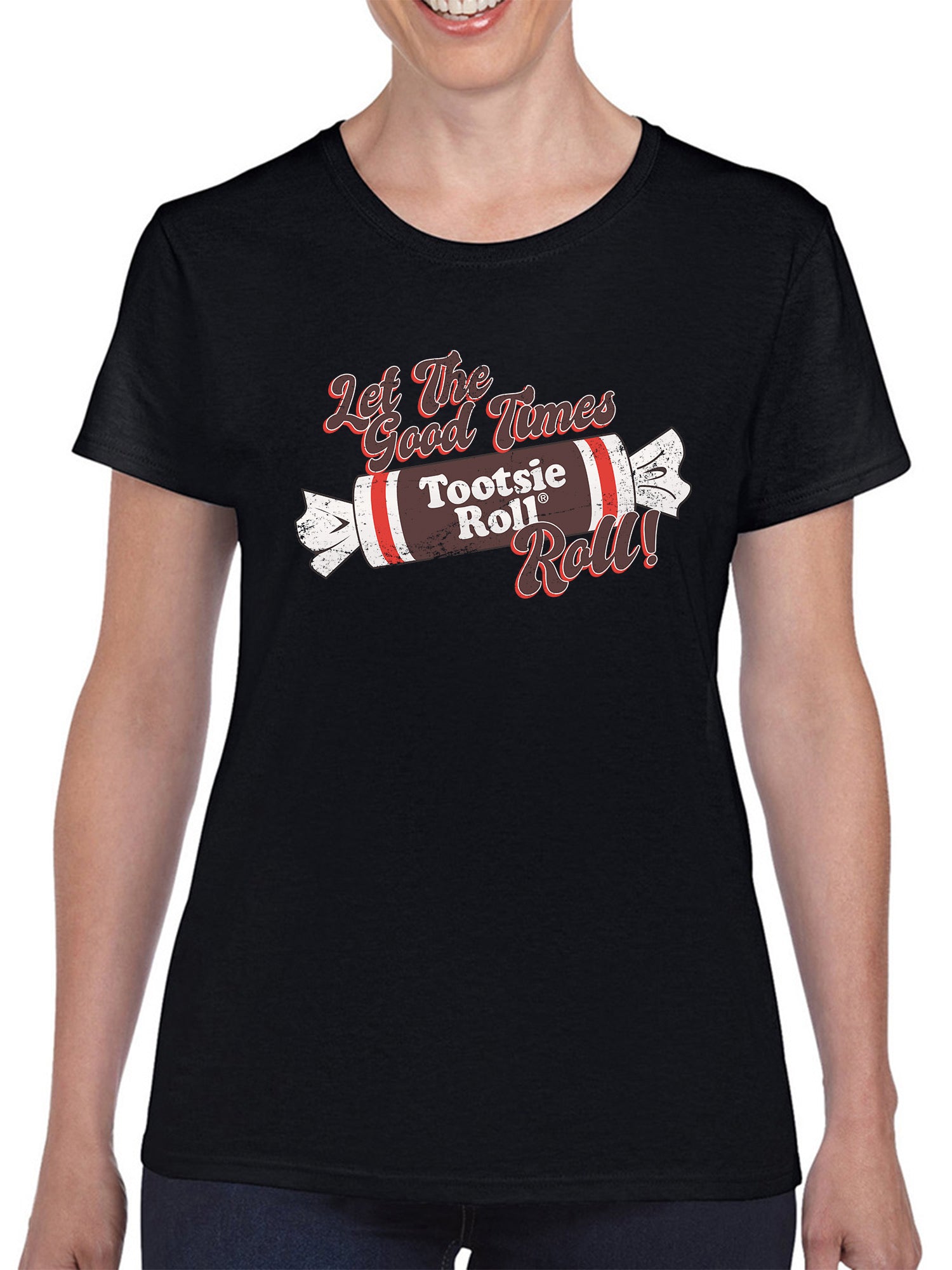 Officially Licensed Tootsie Roll Let the Good Times Women's T-shirt