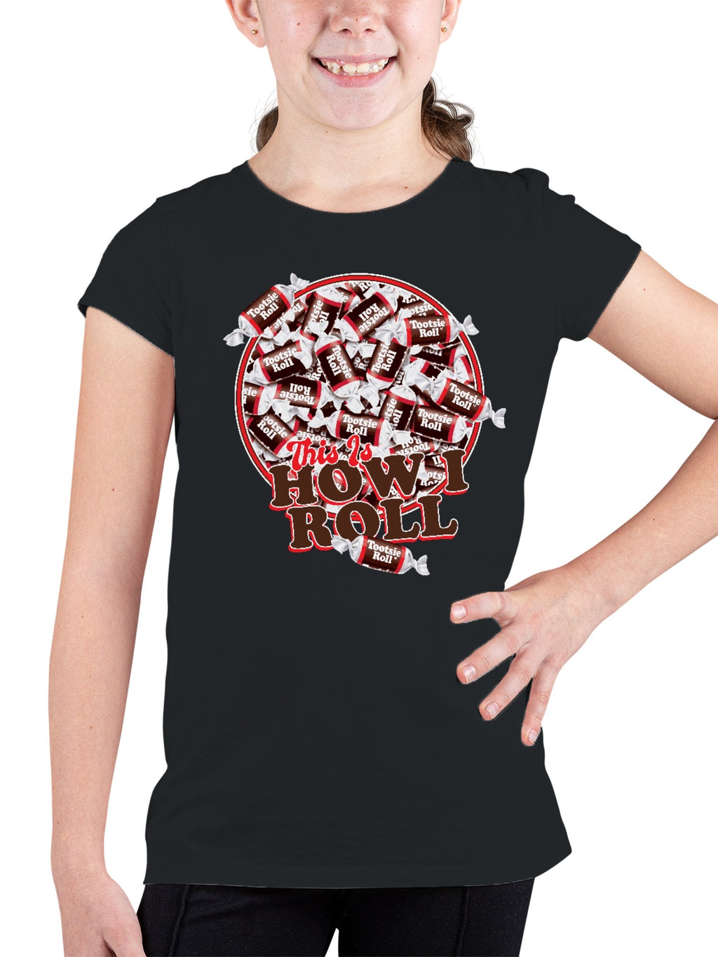 Officially Licensed Tootsie Roll How I Roll Fun Youth's T-shirt