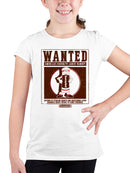 Officially Licensed Tootsie Roll Wanted: America's Favorite Candy Bandit Youth's T-shirt