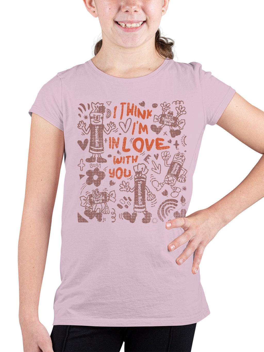 Officially Licensed Tootsie Roll Whimsical Love Youth's T-shirt