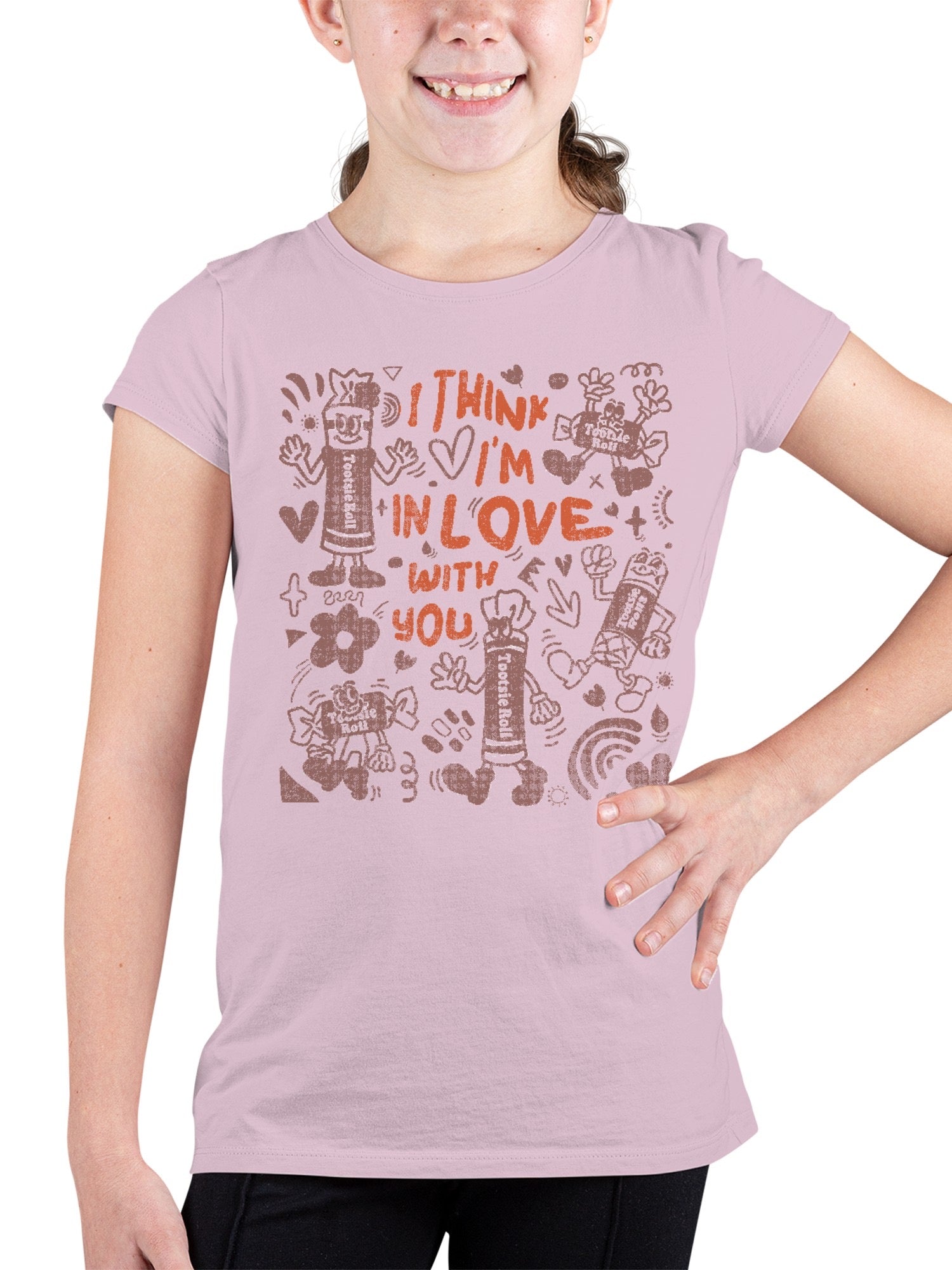 Officially Licensed Tootsie Roll Whimsical Love Youth's T-shirt