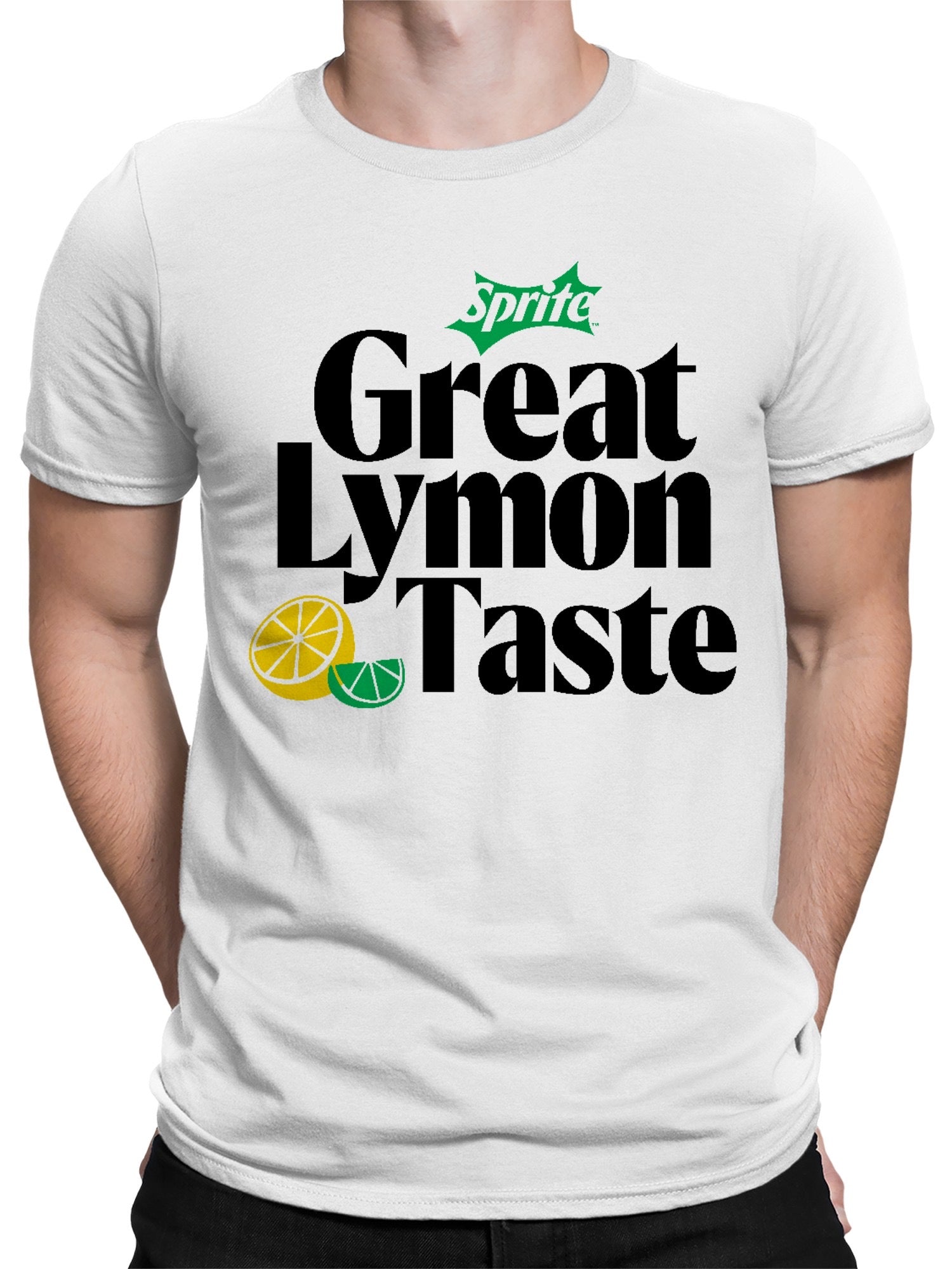 Officially Licensed Sprite Refreshing Lymon Flavor with Sprite Men's T-shirt