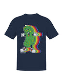 Officially Licensed Van Holten Pickles Funky Pickle Rainbow Character Men's T-shirt