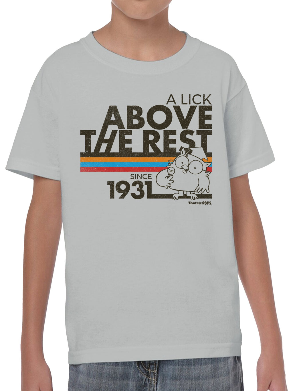 Officially Licensed Tootsie Roll Retro Owl Graphic Youth's T-shirt