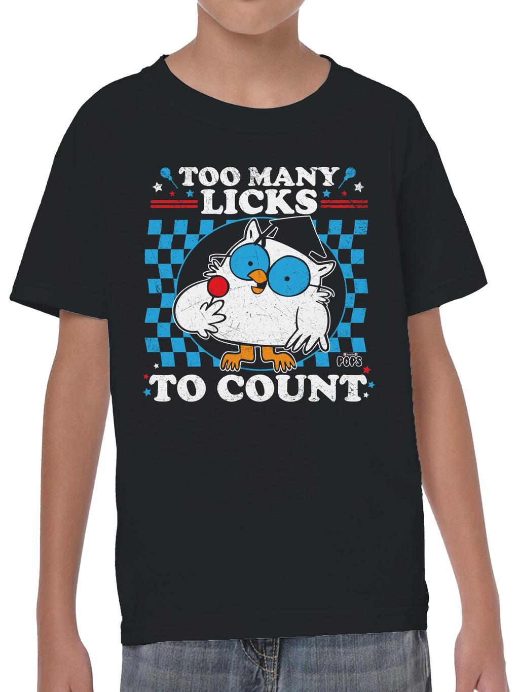 Officially Licensed Tootsie Roll Retro Owl Lollipop Youth's T-shirt