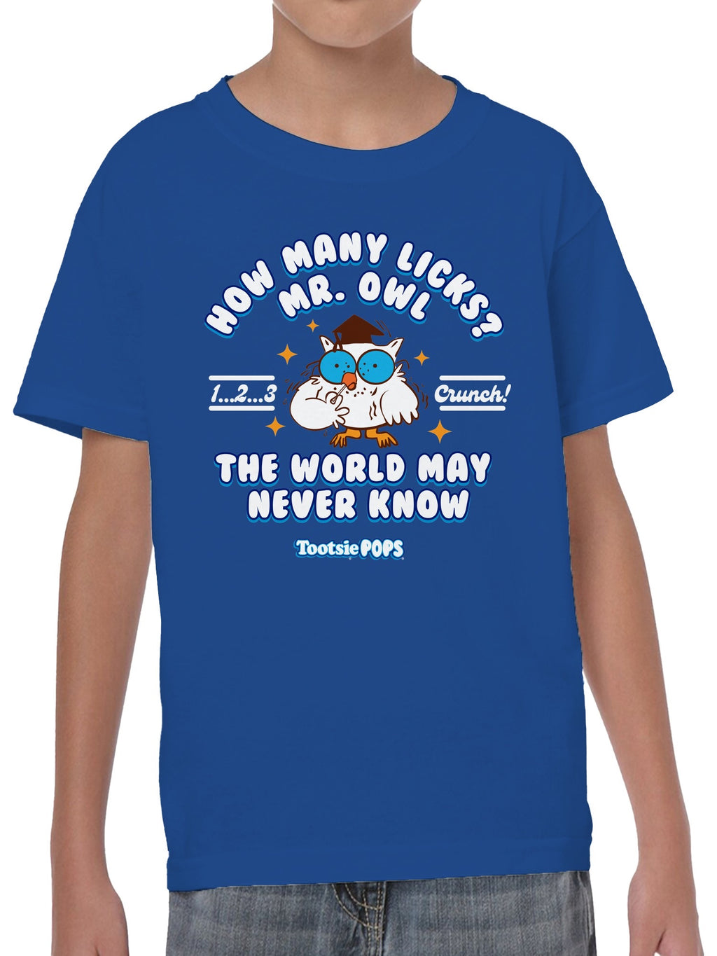 Officially Licensed Tootsie Roll Mr. Owl Tootsie Pop Youth's T-shirt