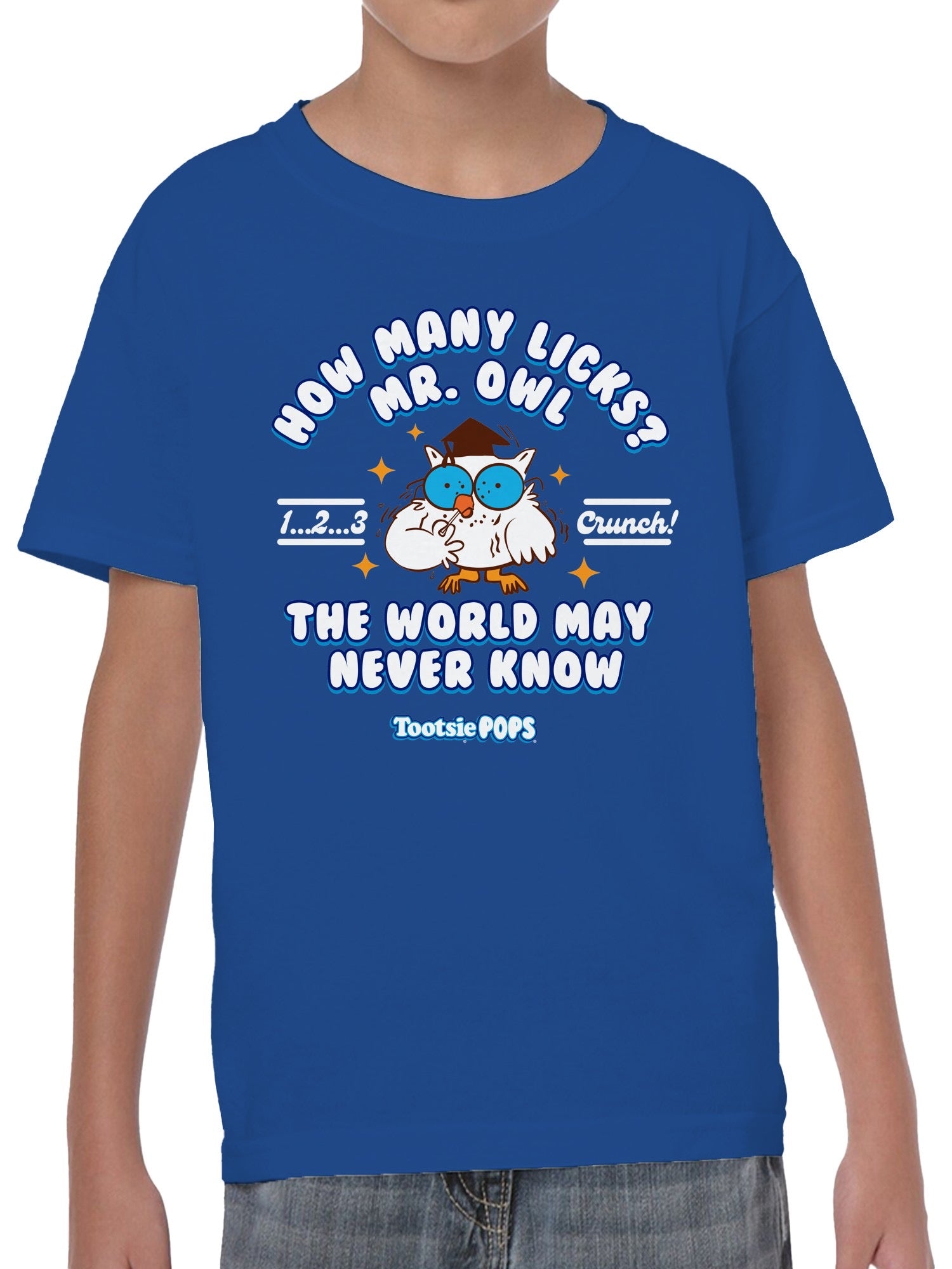 Officially Licensed Tootsie Roll Mr. Owl Tootsie Pop Youth's T-shirt