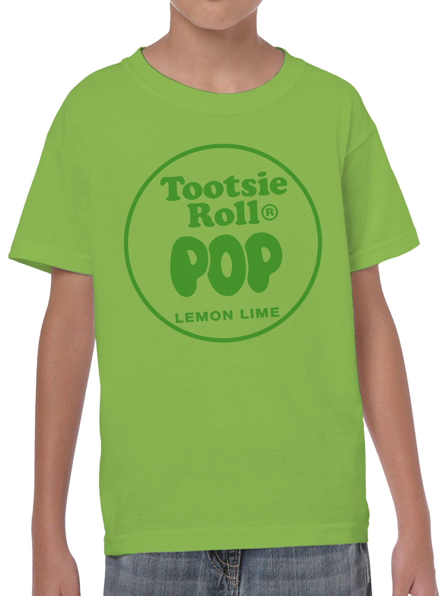 Officially Licensed Tootsie Roll Lemon Lime Tootsie Roll Pop Youth's T-shirt