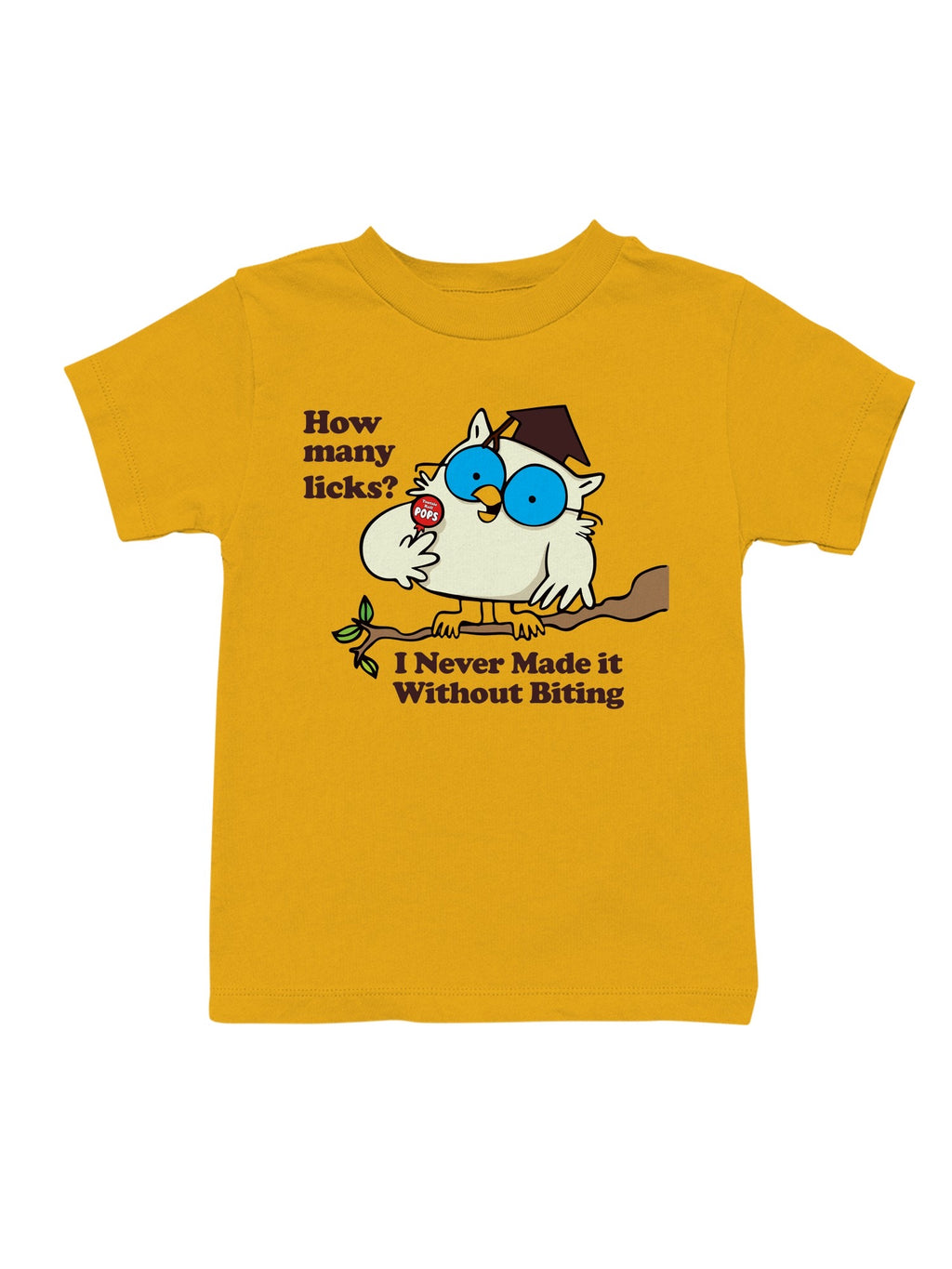 Officially Licensed Tootsie Roll Wise Owl Tootsie Youth's T-shirt, image size:1024x1365