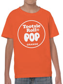 Officially Licensed Tootsie Roll Tootsie Roll Pop Orange Youth's T-shirt