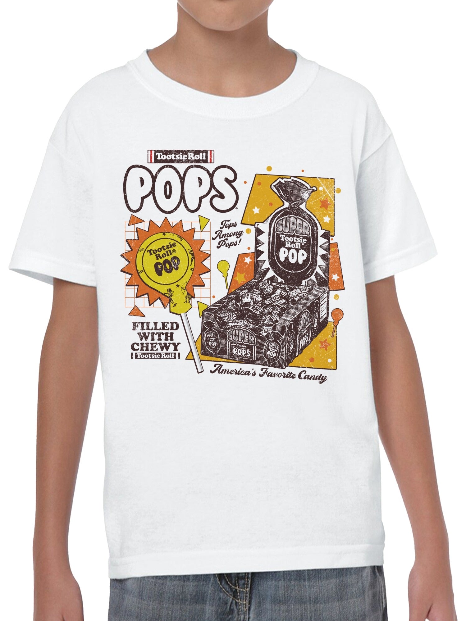 Officially Licensed Tootsie Roll Tootsie Roll Pops Candy Pack Youth's T-shirt