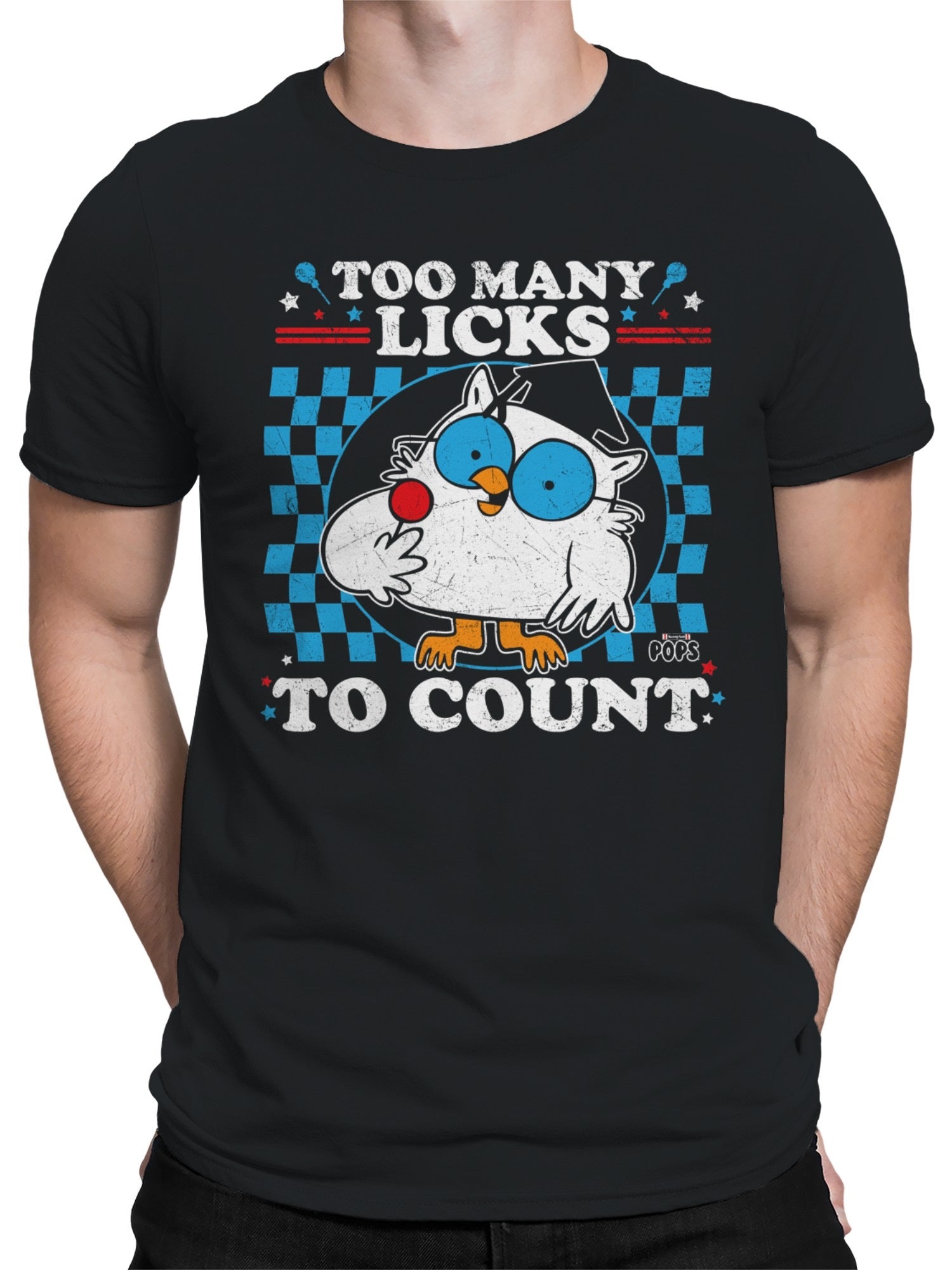 Officially Licensed Tootsie Roll Retro Owl Lollipop Men's T-shirt