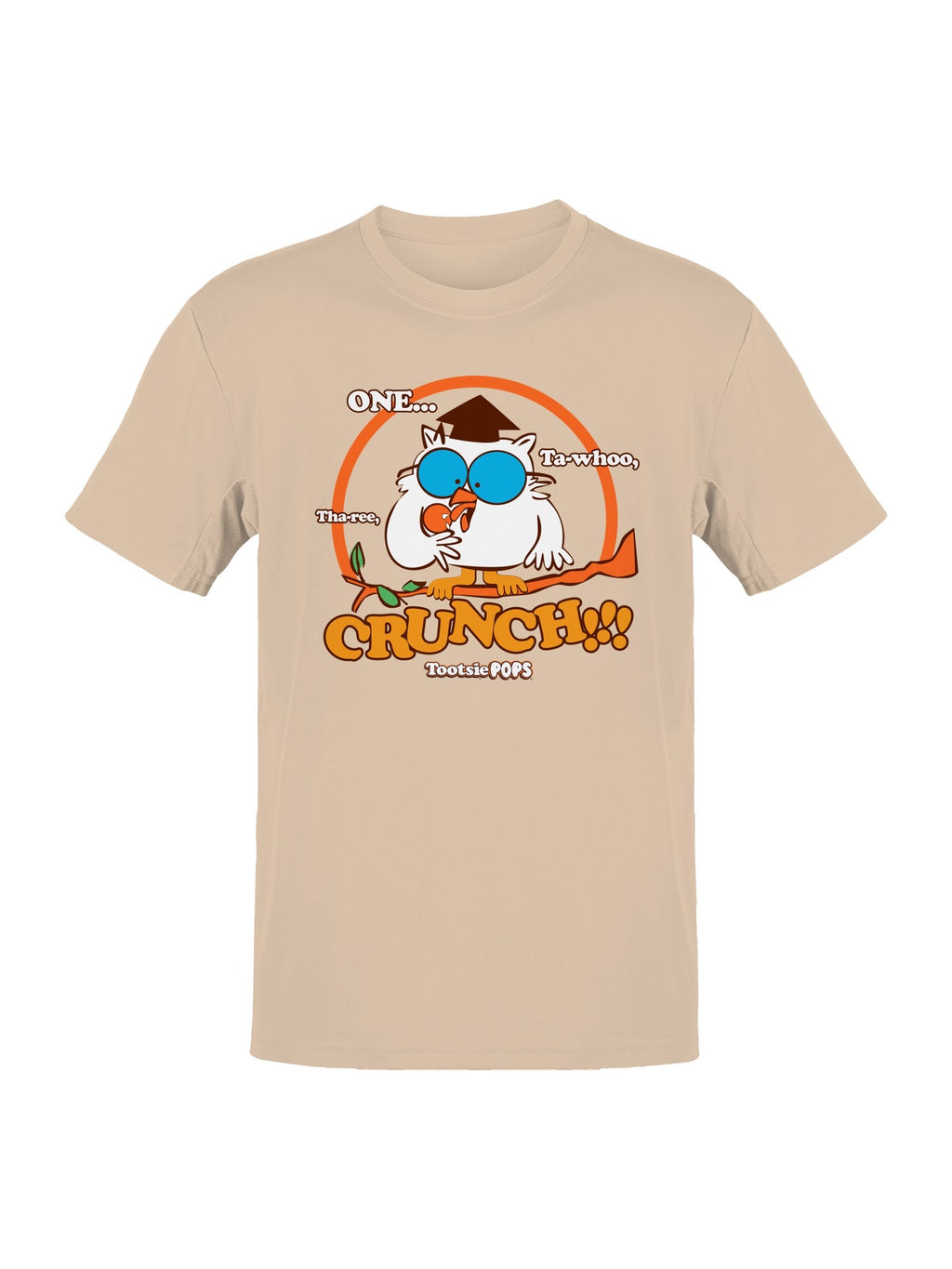 Officially Licensed Tootsie Roll Wise Owl Crunch  Men's T-shirt