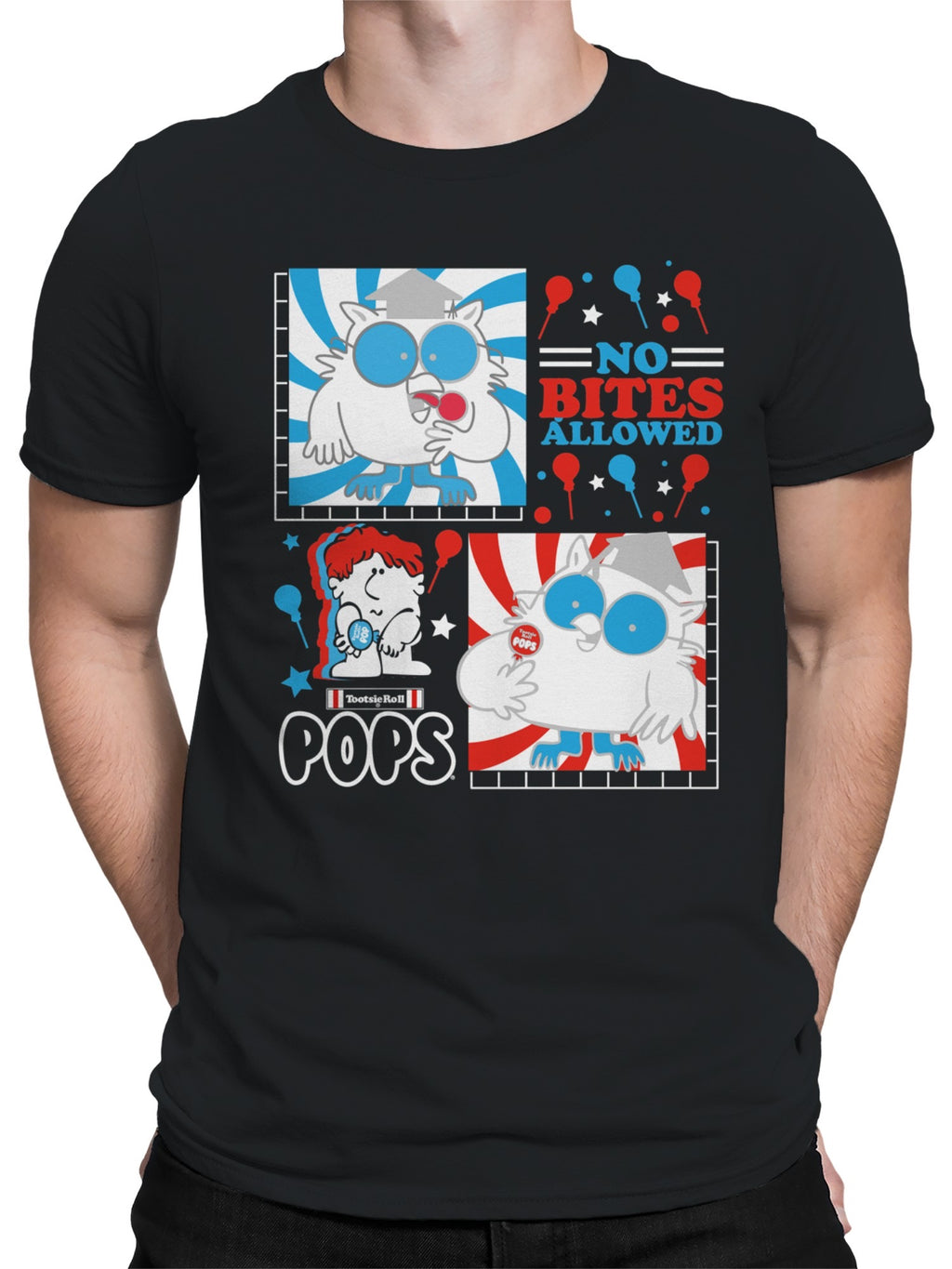 Officially Licensed Tootsie Roll Tootsie Pop Owl  Men's T-shirt