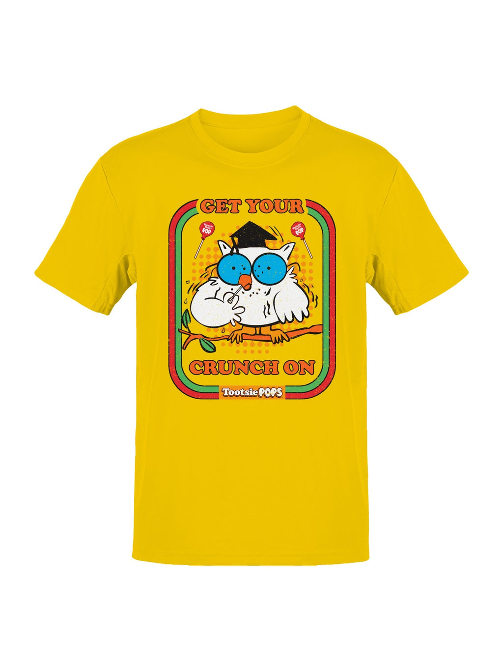 Officially Licensed Tootsie Roll Crunchy Owl Tootsie Men's T-shirt