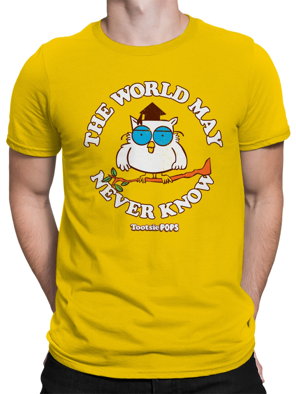 Officially Licensed Tootsie Roll Wise Owl Graphic Men's T-shirt