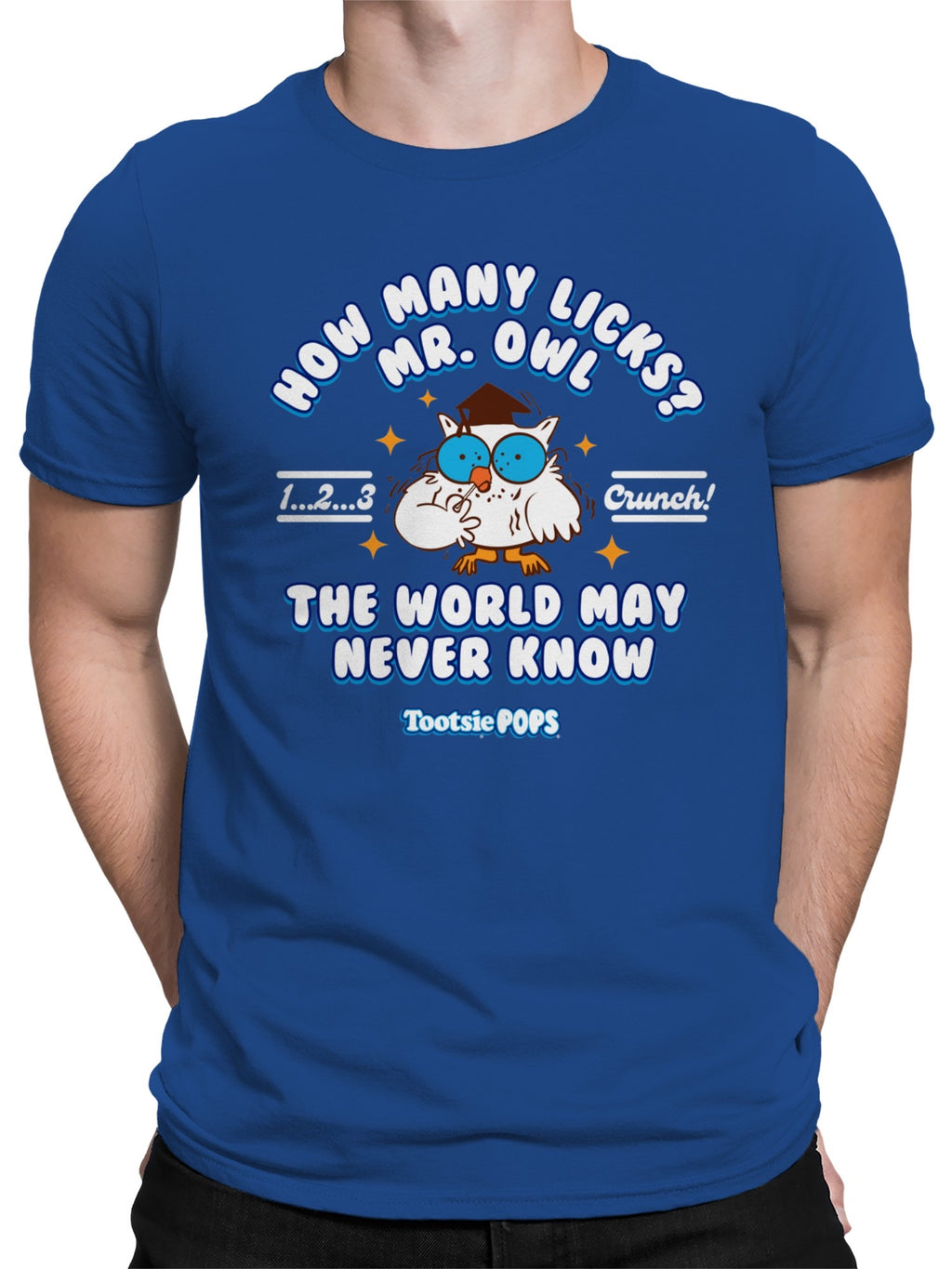 Officially Licensed Tootsie Roll Mr. Owl Tootsie Pop  Men's T-shirt