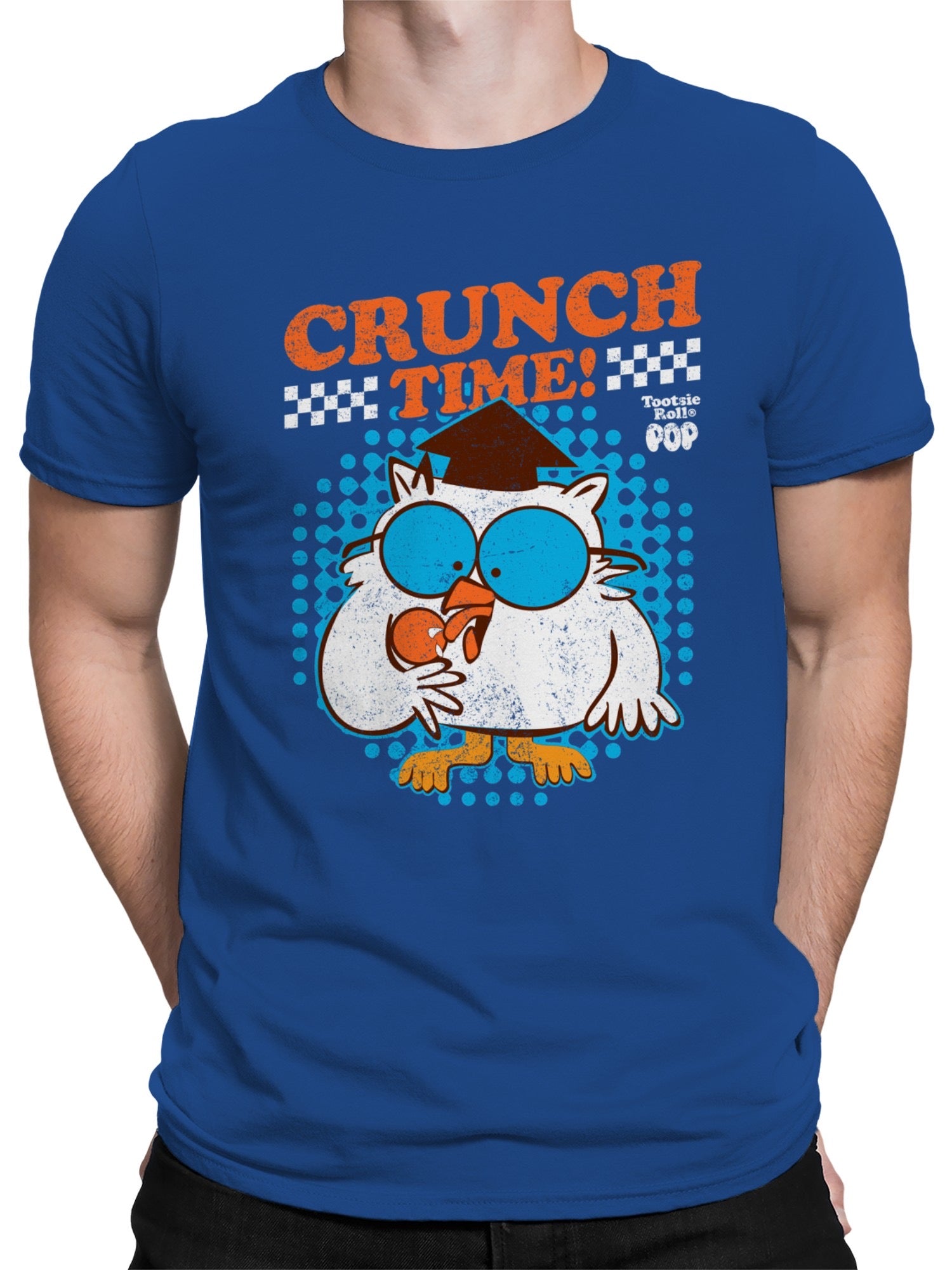 Officially Licensed Tootsie Roll Crunch Time Owl  Men's T-shirt