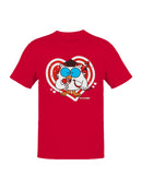 Officially Licensed Tootsie Roll Owl Love Heart Sticker Men's T-shirt
