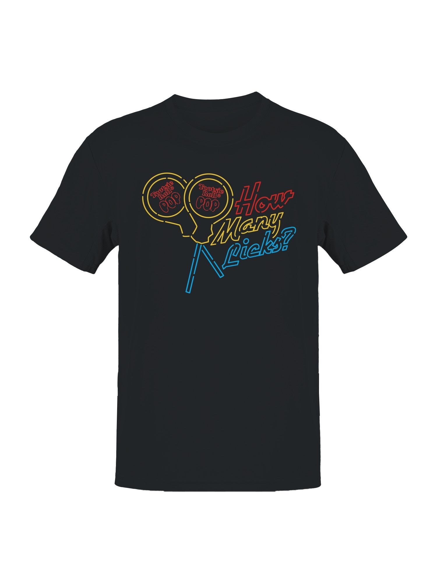 Officially Licensed Tootsie Roll Tootsie Pop Neon Poster Men's T-shirt