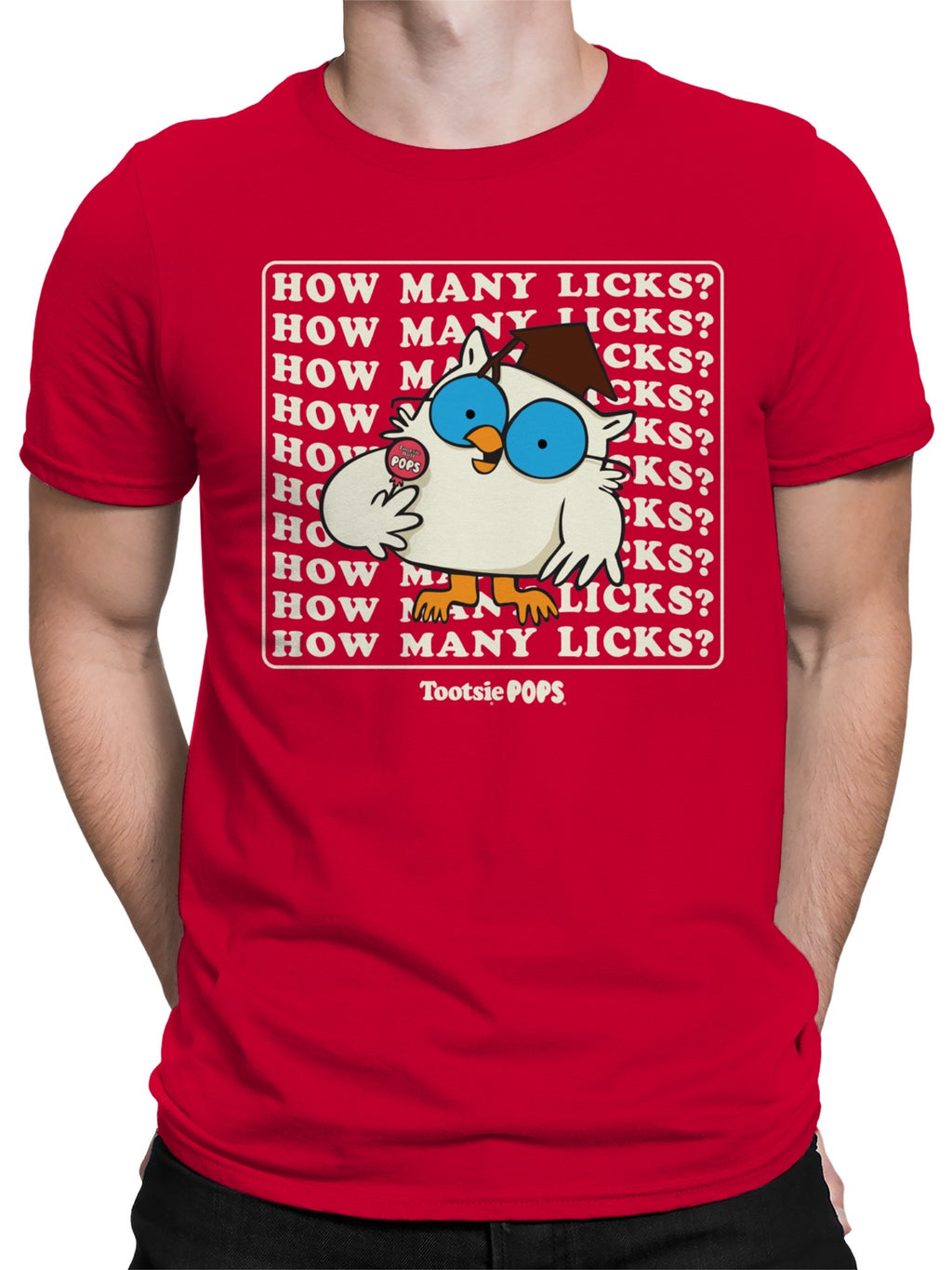 Officially Licensed Tootsie Roll Tootsie Pops Owl Design  Men's T-shirt