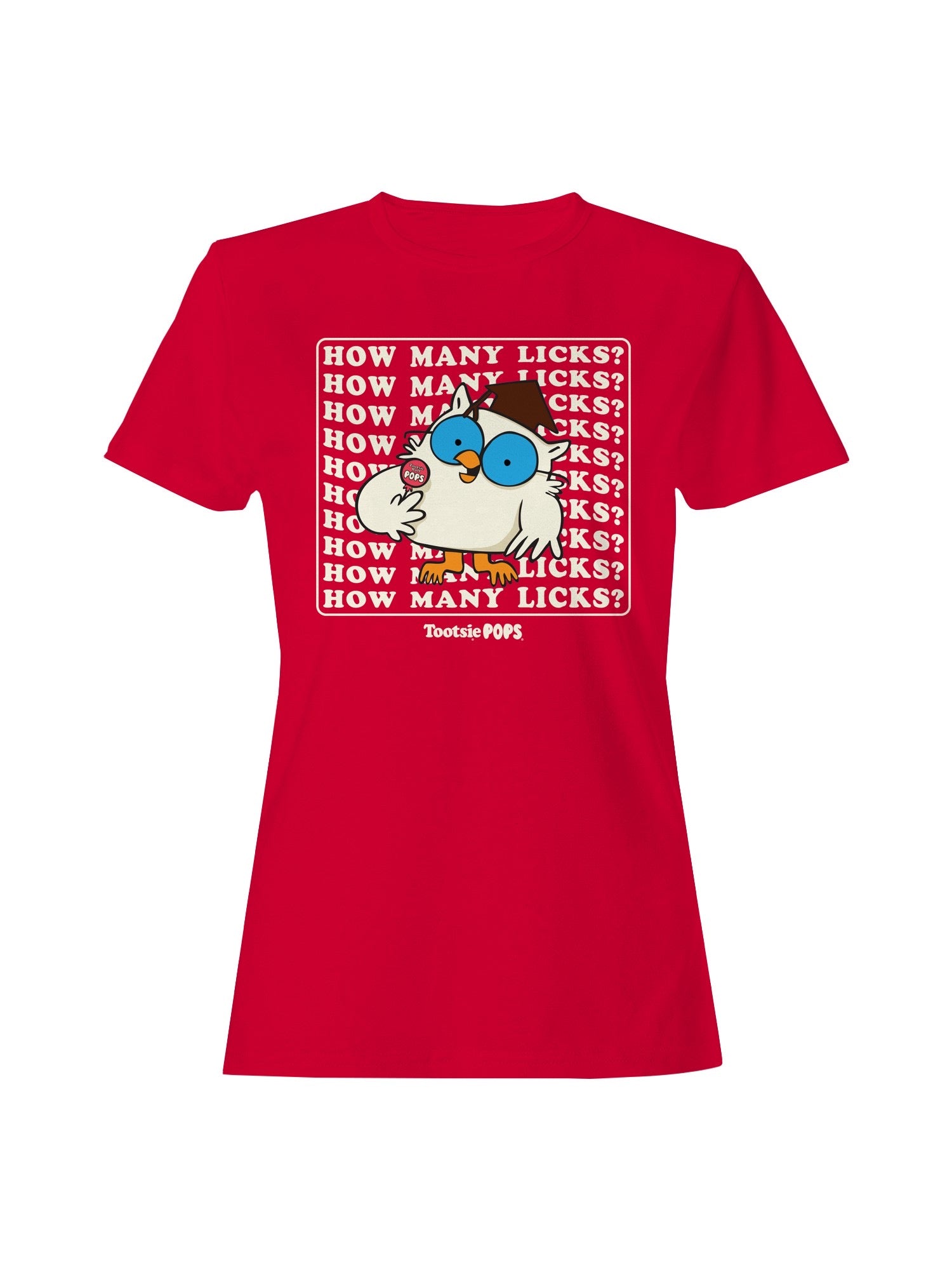 Officially Licensed Tootsie Roll Tootsie Pops Owl Design Women's T-shirt