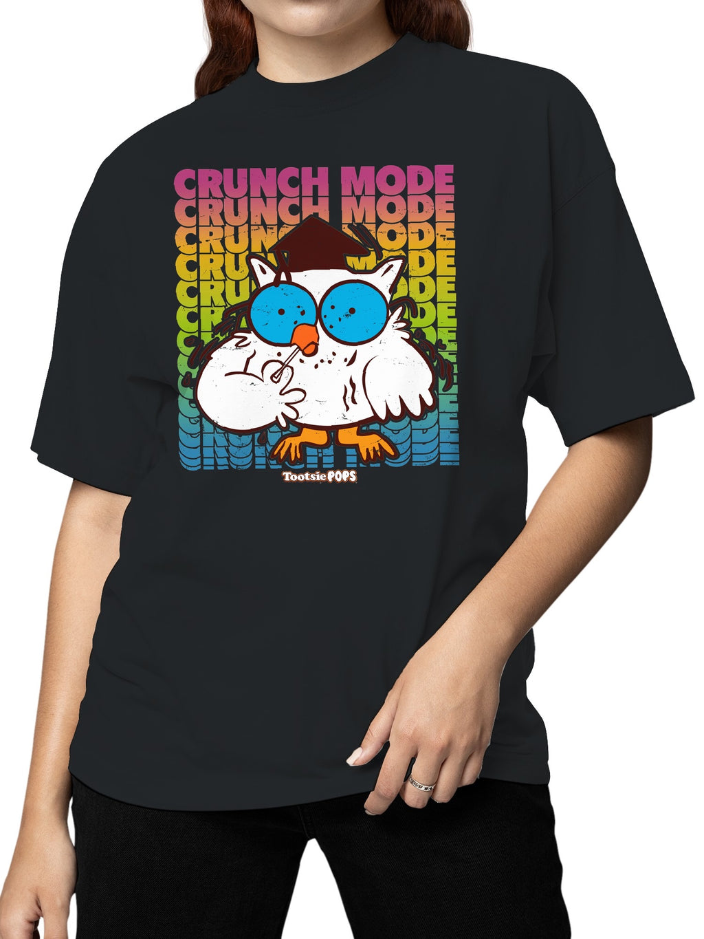 Officially Licensed Tootsie Roll Crunch Mode Owl Women's T-shirt